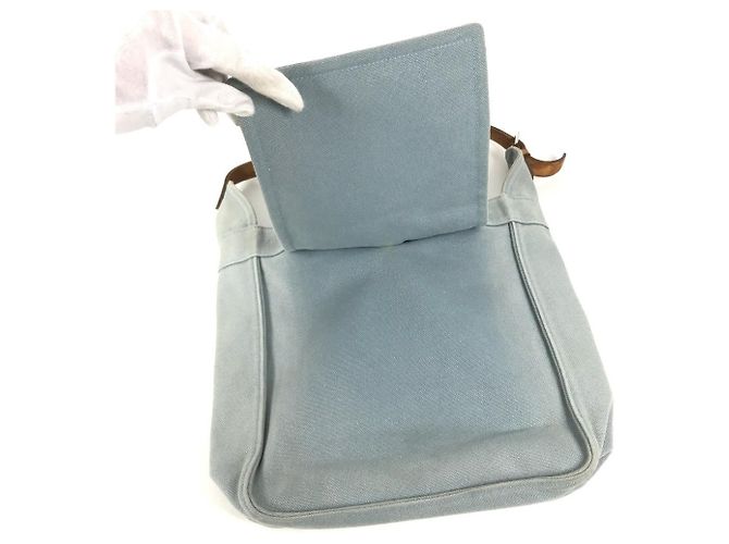 Hermès Hermes Marwari PM Canvas Shoulder/Tote Bag Blue - view 14
