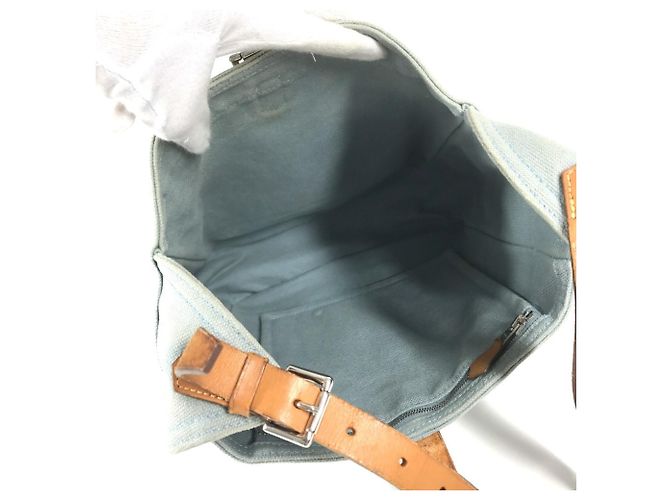 Hermès Hermes Marwari PM Canvas Shoulder/Tote Bag Blue - view 9
