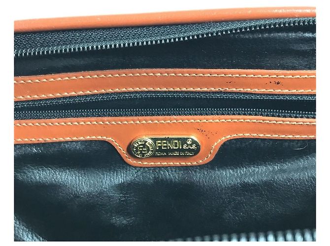 Fendi Pequin Vintage Pecan Mini Boston Handtasche Braun Khaki - Ansicht 7