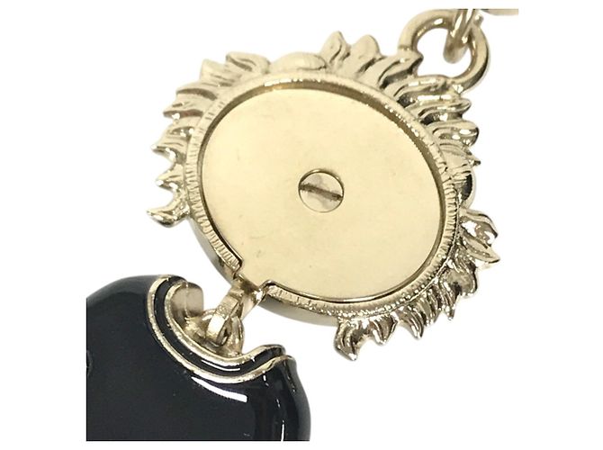 Chanel 22P Lion Camellia Logo Metal Charm Nero D'oro - vista 7