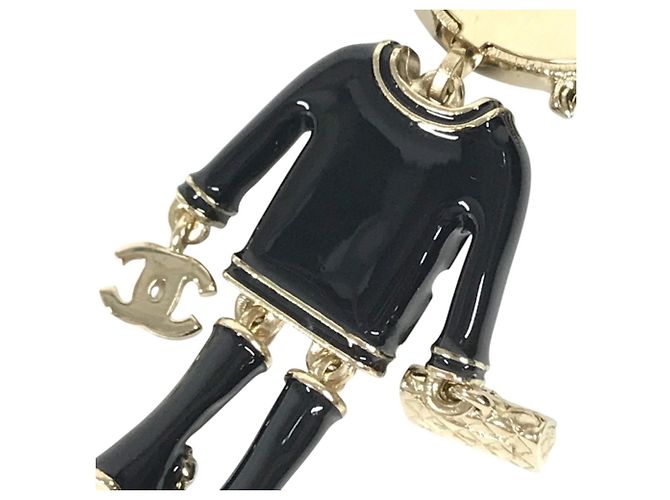 Chanel 22P Lion Camellia Logo Metal Charm Nero D'oro - vista 8