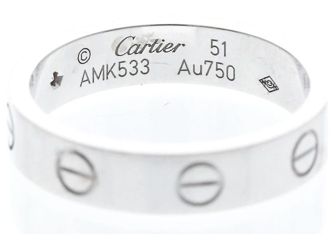 Cartier Mini Love Ring mit Diamant in 18K Weißgold Silber - Ansicht 6
