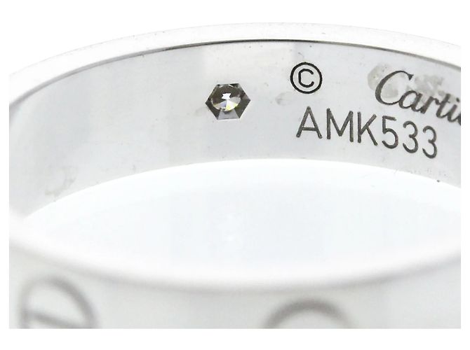 Cartier Mini Love Ring mit Diamant in 18K Weißgold Silber - Ansicht 8
