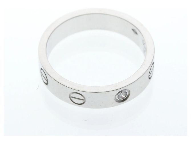 Cartier Mini Love Ring mit Diamant in 18K Weißgold Silber - Ansicht 9