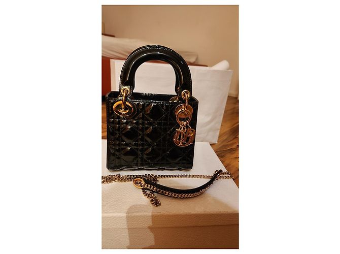 Christian Dior Bolsa Lady Dior Micro Bag Preto - vista 7