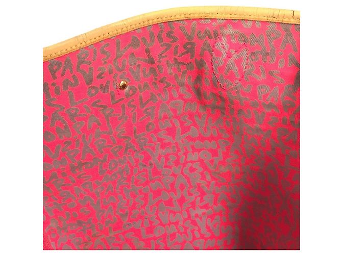 Saco Tote Louis Vuitton Monogram Graffiti Neverfull GM Rosa - vista 10