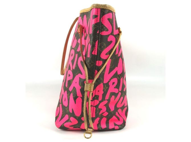 Saco Tote Louis Vuitton Monogram Graffiti Neverfull GM Rosa - vista 13
