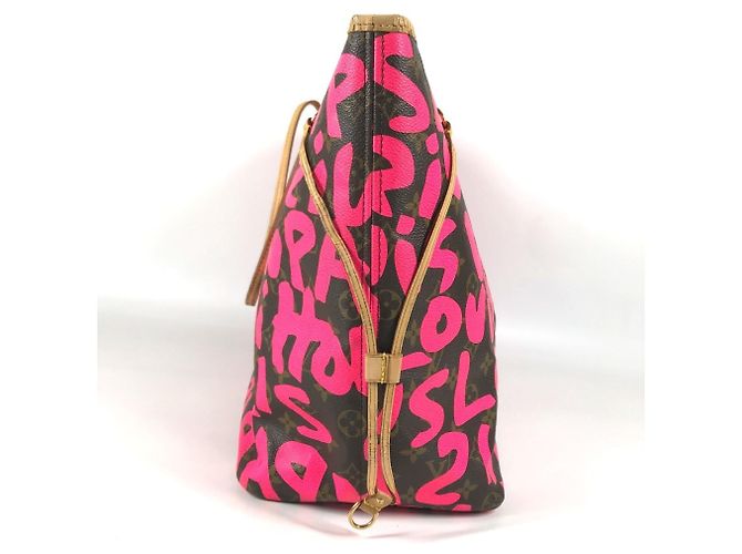 Saco Tote Louis Vuitton Monogram Graffiti Neverfull GM Rosa - vista 14