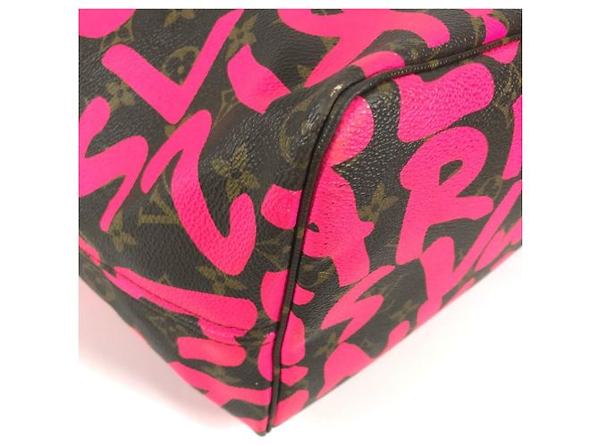 Saco Tote Louis Vuitton Monogram Graffiti Neverfull GM Rosa - vista 17