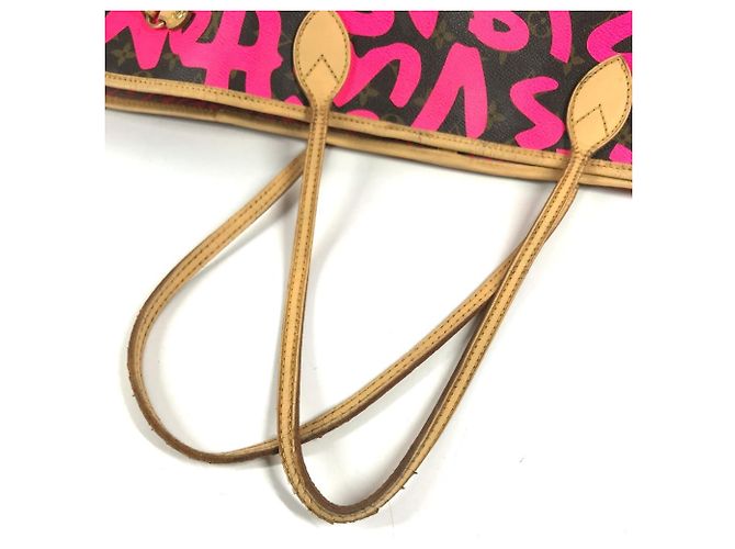 Saco Tote Louis Vuitton Monogram Graffiti Neverfull GM Rosa - vista 18