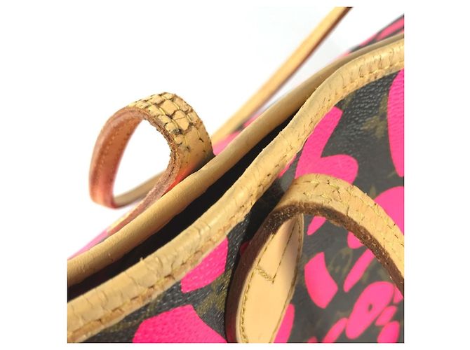 Saco Tote Louis Vuitton Monogram Graffiti Neverfull GM Rosa - vista 4