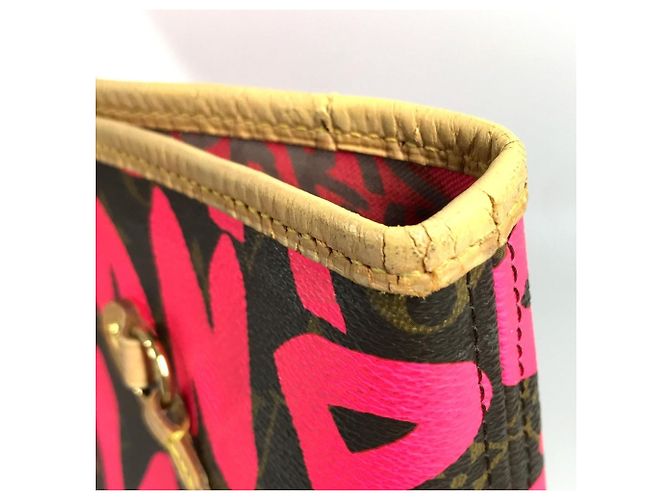 Saco Tote Louis Vuitton Monogram Graffiti Neverfull GM Rosa - vista 8