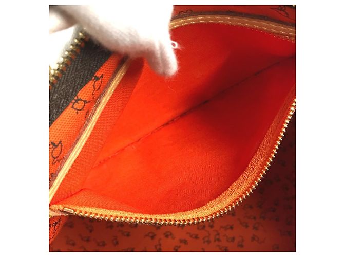 Louis Vuitton Monogram Catgram Cat Speedy Bandoulière 30NM Marrone Arancione - vista 13