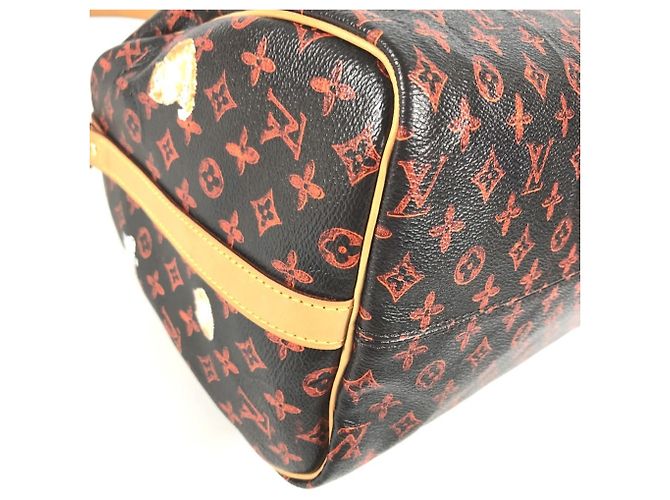 Louis Vuitton Monogram Catgram Cat Speedy Bandoulière 30NM Marrone Arancione - vista 8