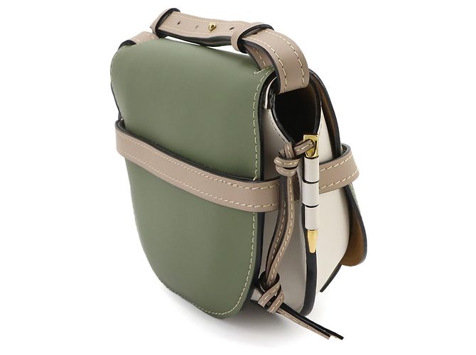 Bolsa de Ombro Loewe Gate Bag Small Branco Bege Verde - vista 4