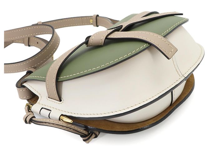 Bolsa de Ombro Loewe Gate Bag Small Branco Bege Verde - vista 5