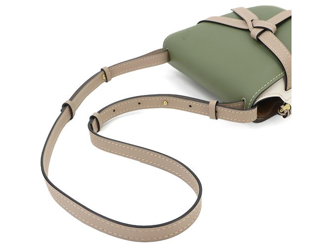 Bolsa de Ombro Loewe Gate Bag Small Branco Bege Verde - vista 6