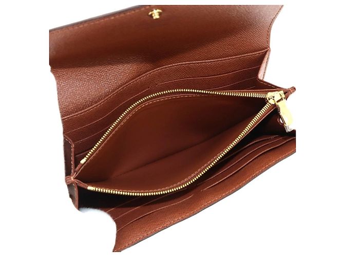 Louis Vuitton Monogram Portefeuille Sarah Bi-fold Long Wallet Braun Monogramm - Ansicht 7