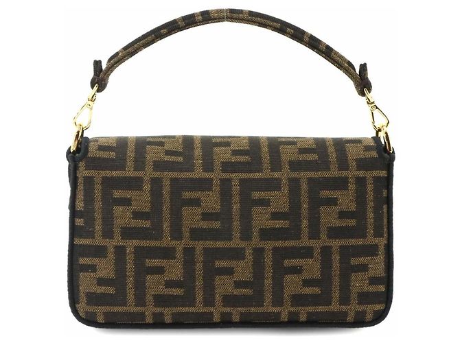 Borsa a mano Fendi Zucca Mini Mamma Baguette Marrone - vista 3