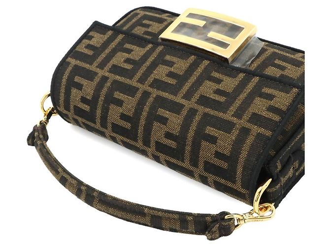 Borsa a mano Fendi Zucca Mini Mamma Baguette Marrone - vista 6