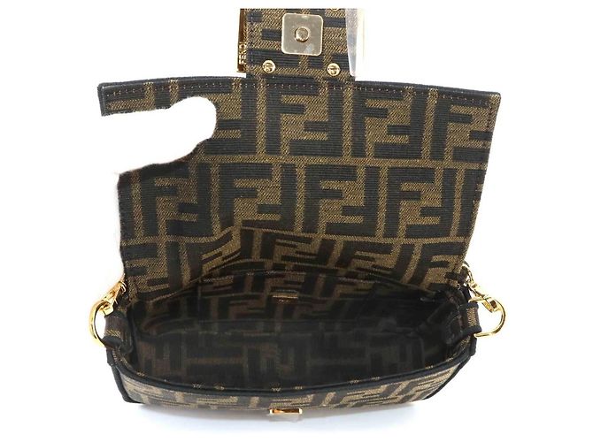 Borsa a mano Fendi Zucca Mini Mamma Baguette Marrone - vista 7