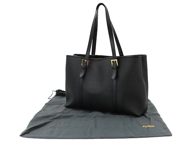 mala Tote Fendi Zucchino Preto - vista 2