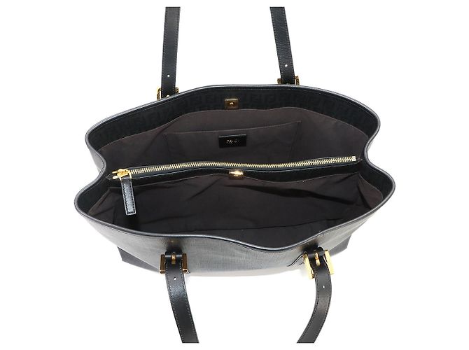 mala Tote Fendi Zucchino Preto - vista 7