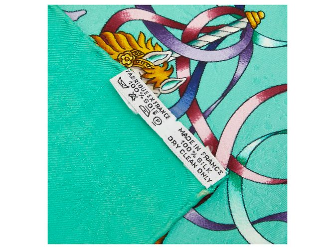 Hermès Carré 90 Luna Park Amusement Scarf Multicolor Verde - vista 8