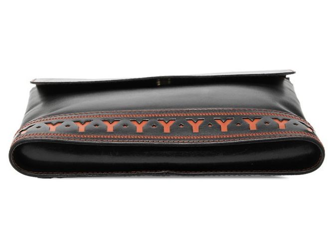 Autre Marque Bolsa de Ombro Saint Laurent Y-Cut Preto Laranja - vista 3