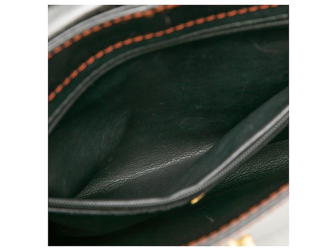 Autre Marque Bolsa de Ombro Saint Laurent Y-Cut Preto Laranja - vista 7
