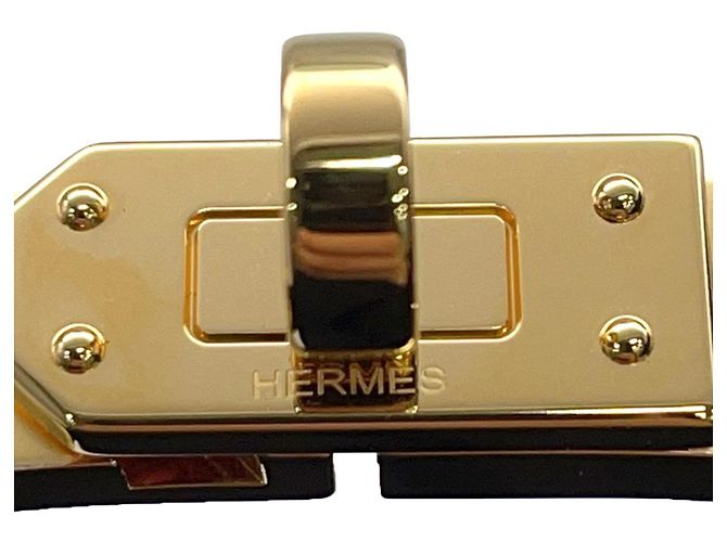 Hermès Bracelete Hermes Mini Click Kelly PM Preto Dourado - vista 8
