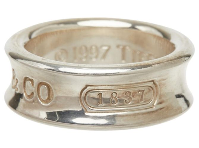 Autre Marque Anello Fascia Tiffany & Co. 1837 Narrow in Argento - vista 2