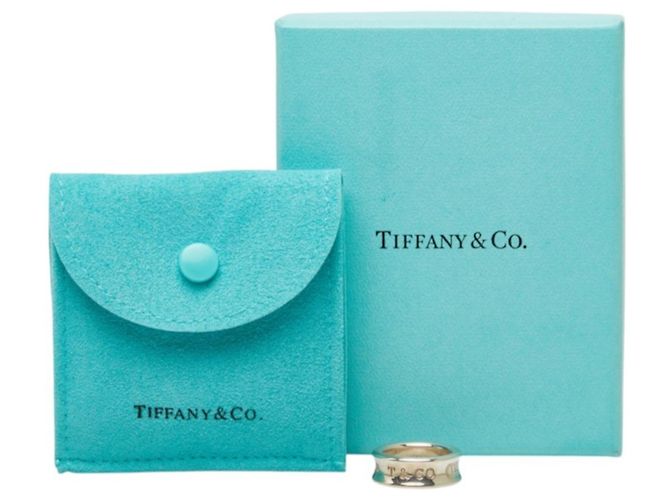 Autre Marque Anello Fascia Tiffany & Co. 1837 Narrow in Argento - vista 8