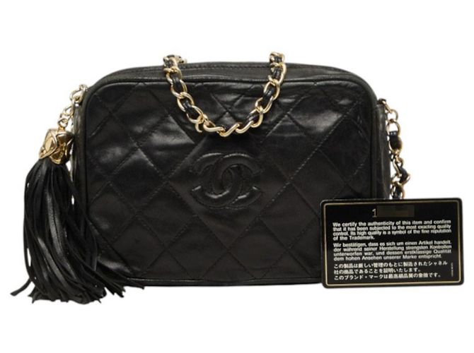 Chanel Coco Mark Matelassé Crossbody Chain Schultertasche Schwarz - Ansicht 14