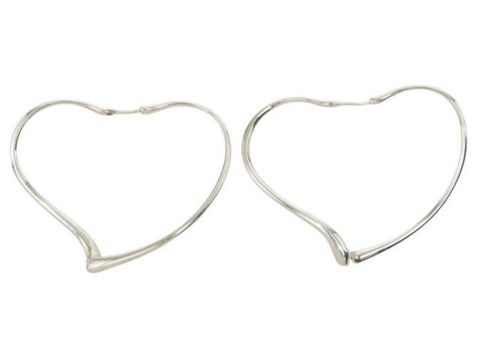 Autre Marque Tiffany & Co. Open Heart Creolen Silber - Ansicht 3