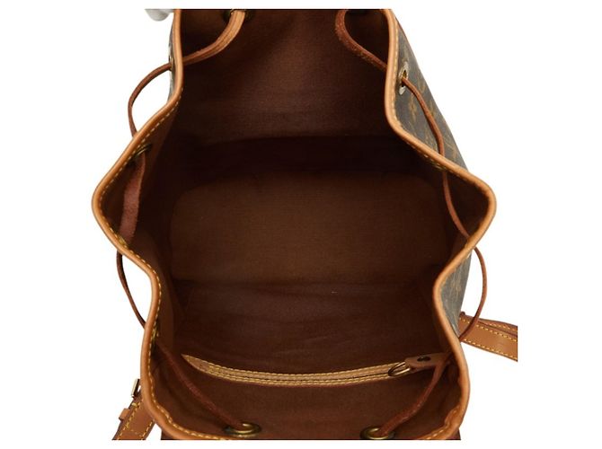 Mochila Louis Vuitton Monogram Montsouris MM Marrom Monograma - vista 9