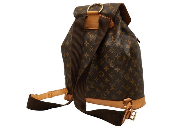 Louis Vuitton Monogram Montsouris GM Backpack Brown - view 2