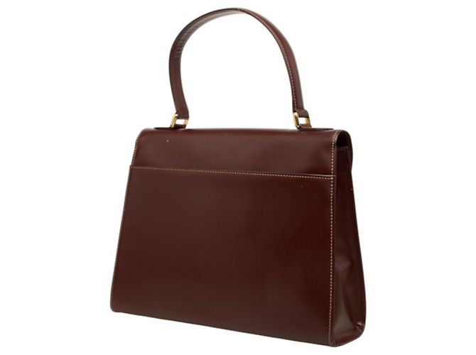 Borsa Cartier Must Line in pelle rosso vino Bordò - vista 2