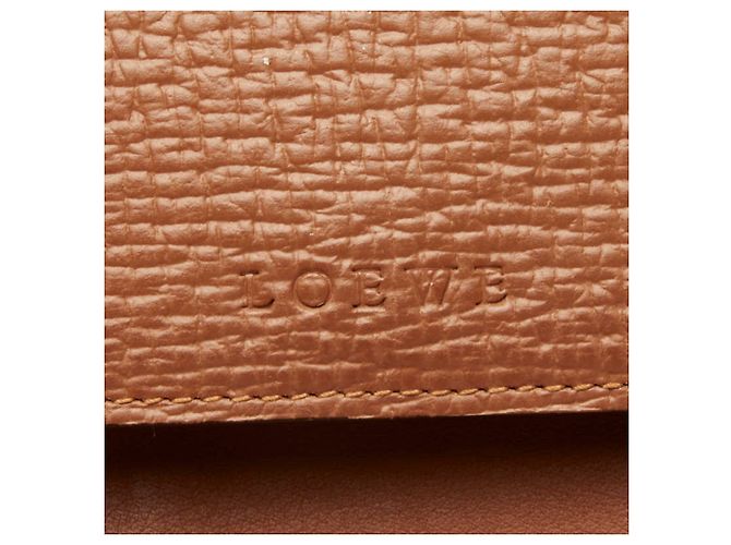 Loewe braunes Leder Tri-fold Portemonnaie - Ansicht 8