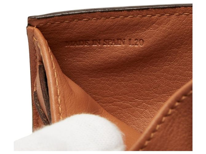 Loewe braunes Leder Tri-fold Portemonnaie - Ansicht 9