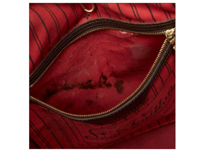 Bolsa de Ombro Louis Vuitton Damier Neverfull MM Marrom Damier ebene - vista 12