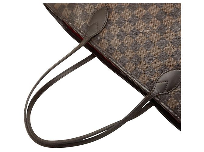 Bolsa de Ombro Louis Vuitton Damier Neverfull MM Marrom Damier ebene - vista 8