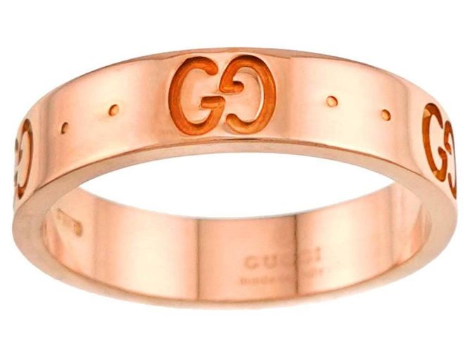 Anillo Gucci Icon Band en oro rosa - vista 2
