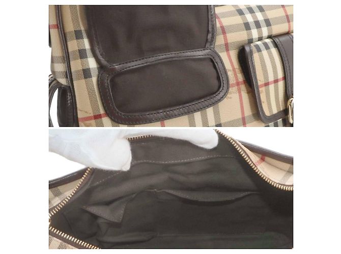 Burberry Horseferry Check Schultertasche Braun Beige - Ansicht 10