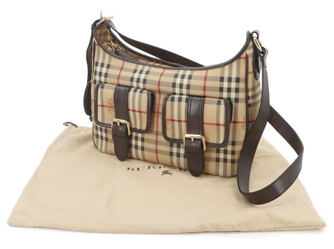 Burberry Horseferry Check Schultertasche Braun Beige - Ansicht 3