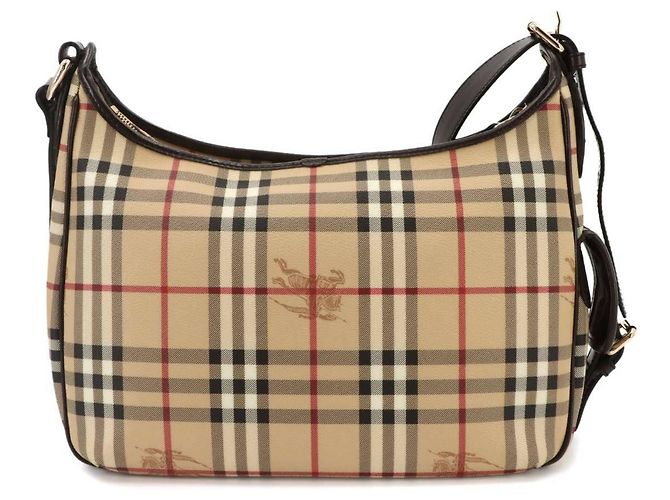 Burberry Horseferry Check Schultertasche Braun Beige - Ansicht 4