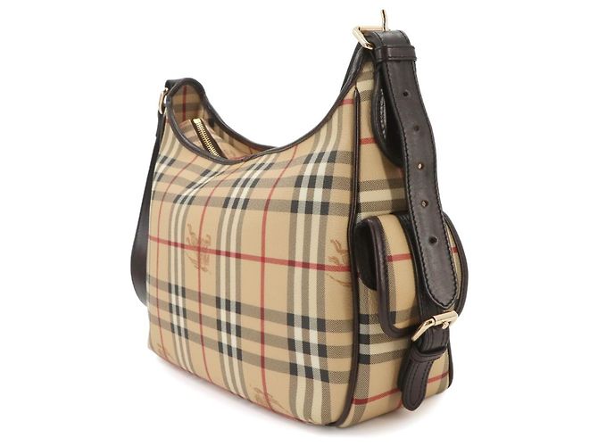 Burberry Horseferry Check Schultertasche Braun Beige - Ansicht 5