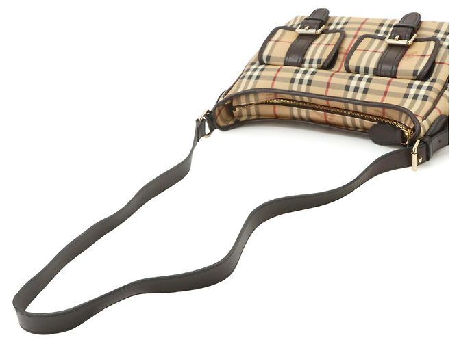 Burberry Horseferry Check Schultertasche Braun Beige - Ansicht 7