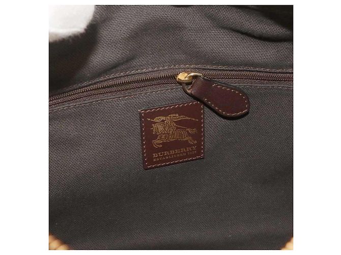 Burberry Horseferry Check Schultertasche Braun Beige - Ansicht 9