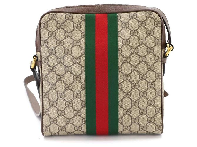 Borsa a spalla piccola Gucci Ophidia Marrone Beige - vista 2